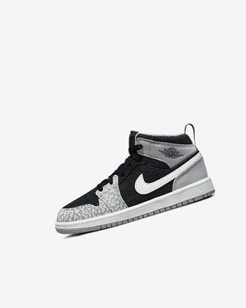 Nike Jordan 1 Mid SE Negros Blancos Grises Claro Rojos | MX 4814